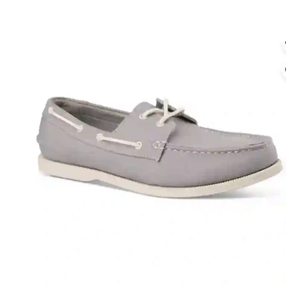Club Room Men's Elliot Gray Canvas Boat Shoes